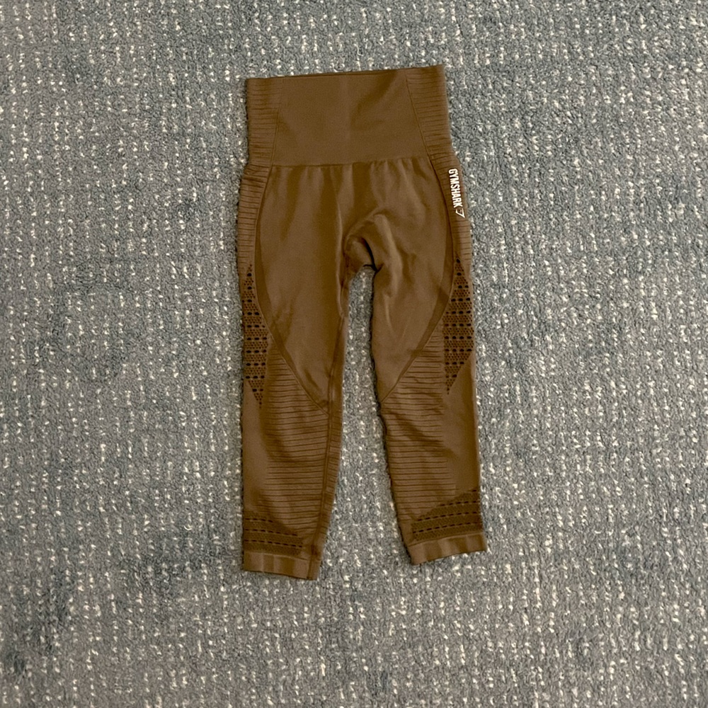 Gymshark Cropped Leggings - Olive Green